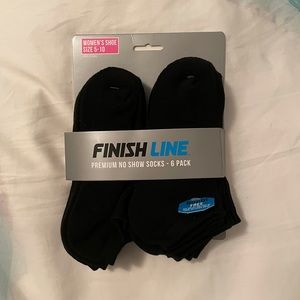 Finish Line Black No Show Sport Socks